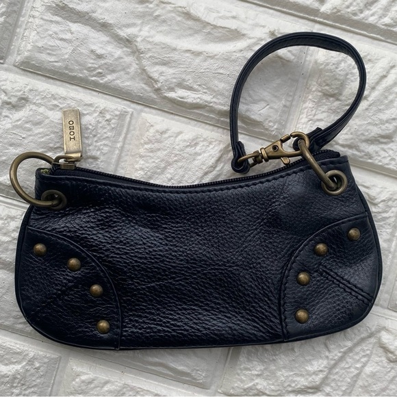 Hobo International Black Wristlet with Studs - Picture 1 of 4